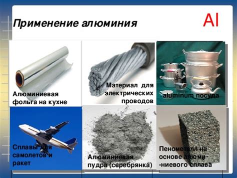 Алюминий - совместимость и применение