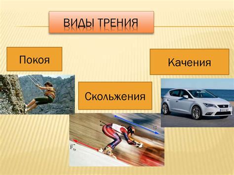 Виды трения между металлом и резиной