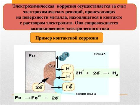 Выбор основного металла в электрохимических процессах