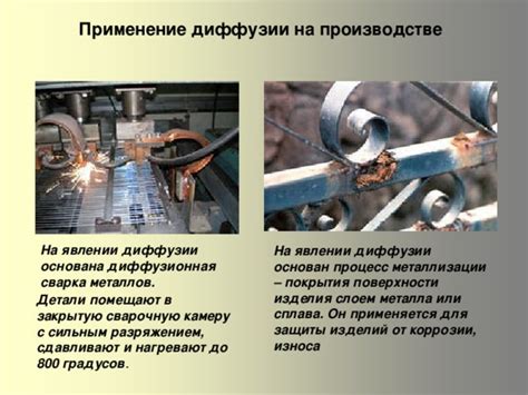 Индустриальное применение диффузии металла