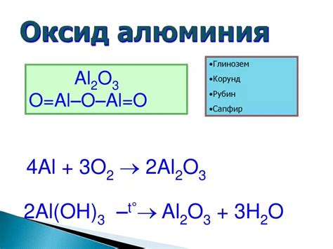Классификация вещества Al2O3 по структуре