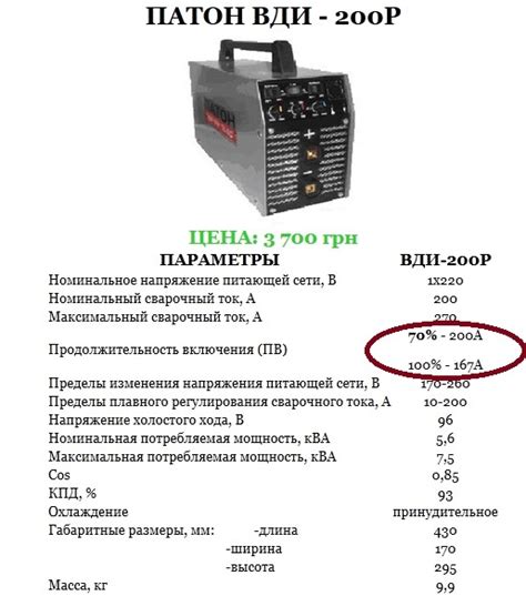 Недостаточная мощность сварочного аппарата
