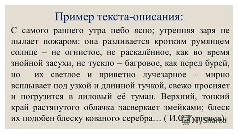 Описания и примеры