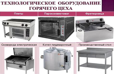 Основное оборудование цеха: виды и особенности