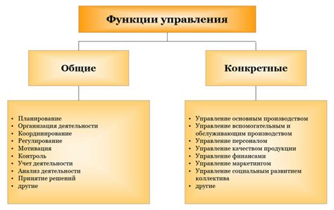 Основные функции и управление