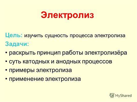 Понятие и принципы электролиза