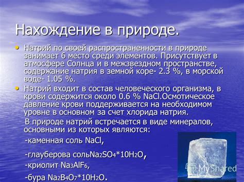 Соединения натрия
