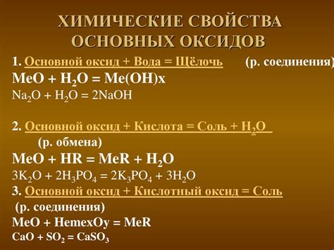 Уравнение диссоциации оксидов: общая формула и принципы