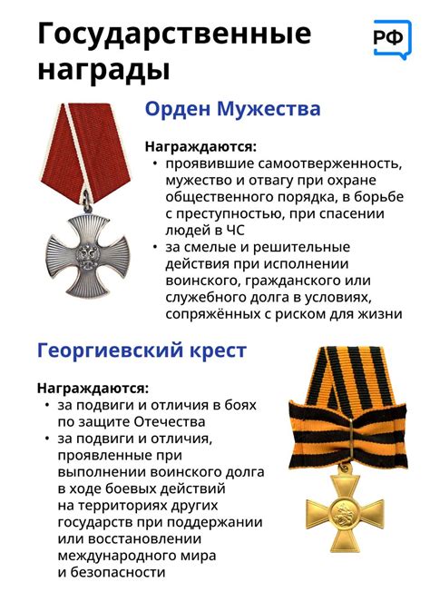 Награды за активные боевые действия