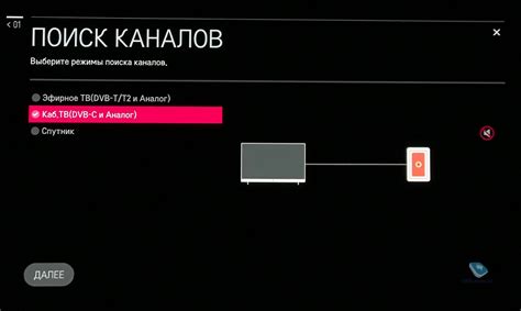 Выполнение настройки антенны и поиск доступных каналов
