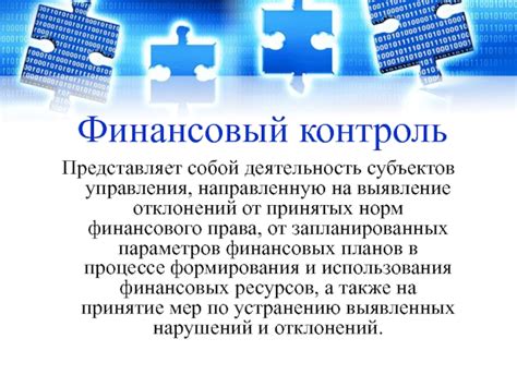 Эффективность управления и финансовый контроль