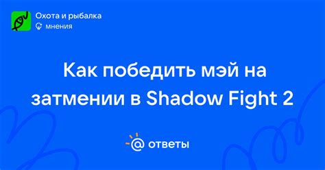 Как победить Мэй в Shadow Fight 2 в затмении