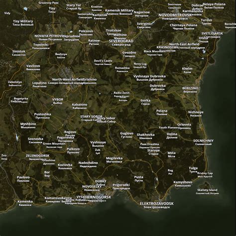 Карта пещер в DayZ