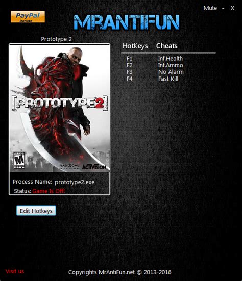Коды на читы для бессмертия в игре Prototype