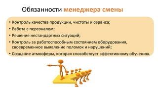 Контроль менеджера и тренеров