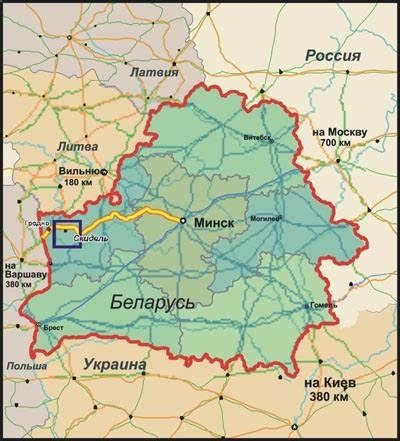 Координаты границы с Белоруссией на Минском шоссе