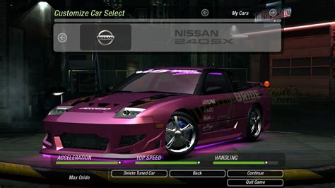 Настройка Nissan 240SX в NFS Underground 2: секреты и советы