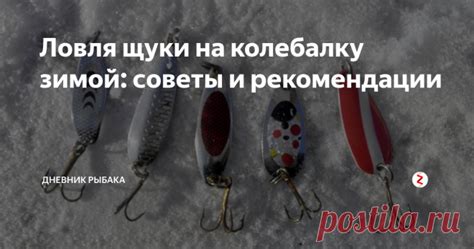 Основные правила ловли на колебалку