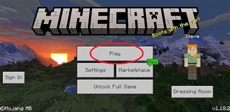 Откройте Minecraft