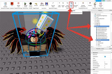 Откройте Roblox Studio и импортируйте модель