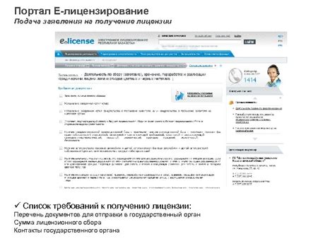 Подача заявления и получение лицензии