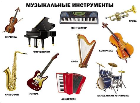 Полный список музыкальных инструментов