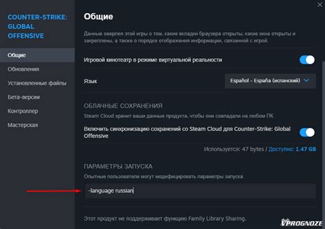 Проверка настроек языка игры после запуска
