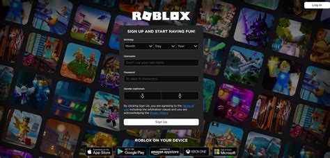 Регистрация и вход в Roblox