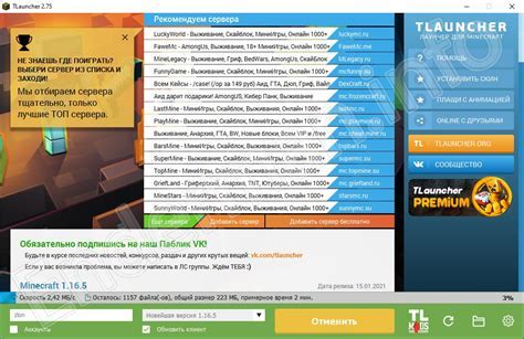 Скачивание и установка Xray для TLauncher