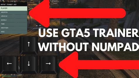 Советы по использованию Native Trainer GTA 5 без Numpad