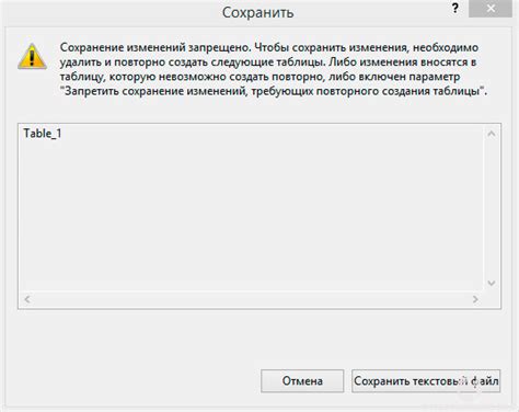 Сохранение изменений и возможные проблемы