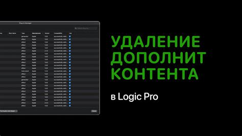 Удаление дополнительного контента