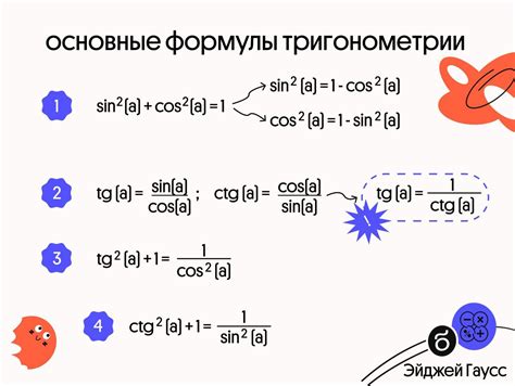 Формула тангенса через синус