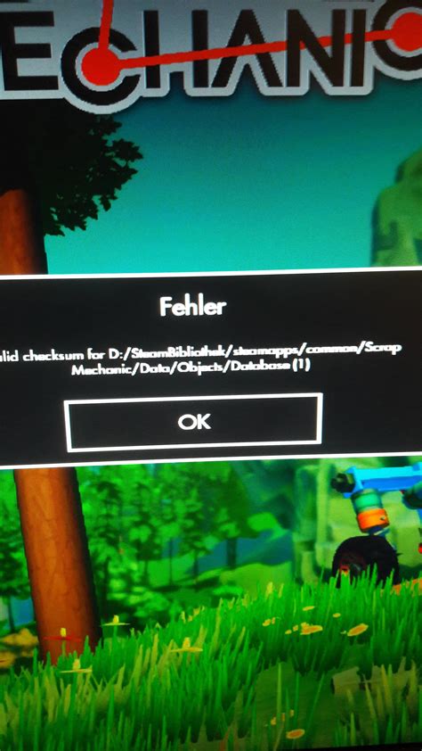 Что такое Invalid checksum для Scrap Mechanic