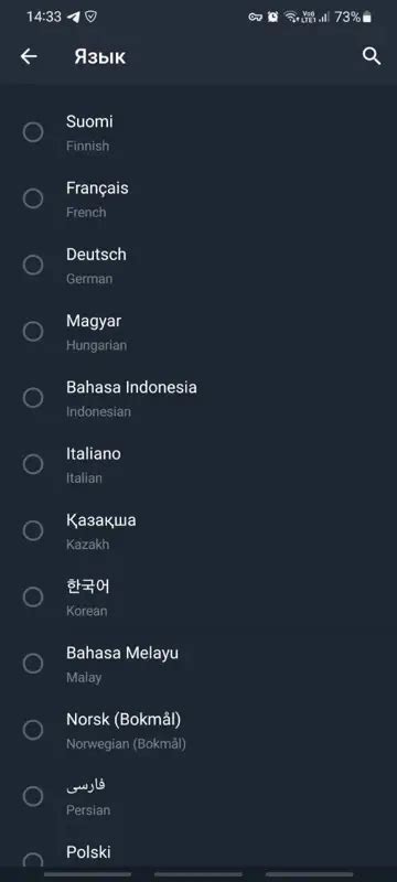 Шаг 3. Выбрать язык в настройках