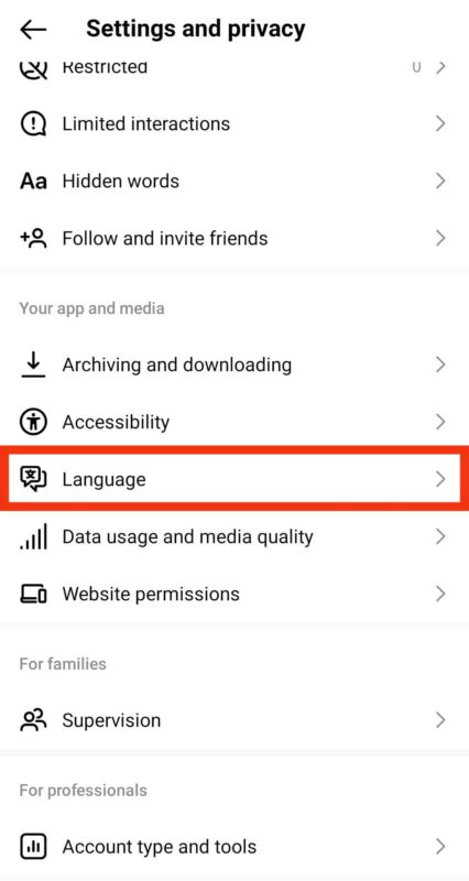 Шаг 3. Изменение языковых настроек на Android