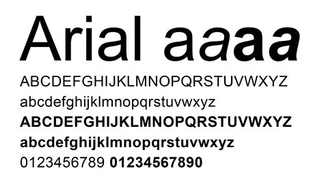 Шрифт "Arial"