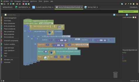 Создание нового проекта в MCreator 