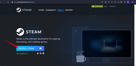  Установите Steam и зарегистрируйтесь в системе 