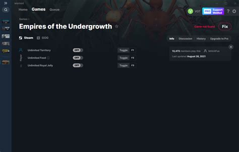 Empires of the Undergrowth читы: полный список кодов и секретов