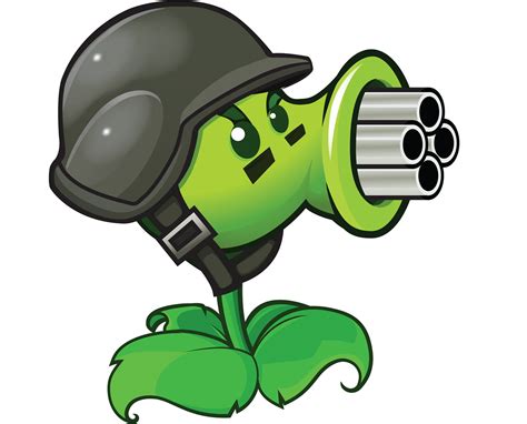 Gatling pea в Plants vs Zombies