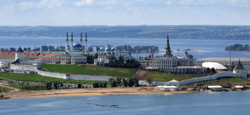 Реки Казань, Волга и Казанка, город стоит