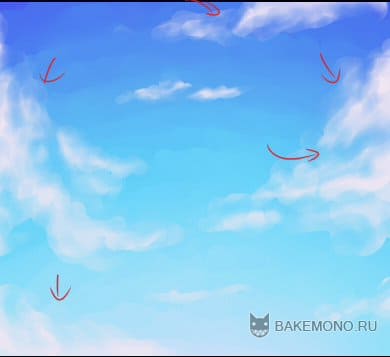 Как нарисовать красивые облака и небо в Paint Tool SAI