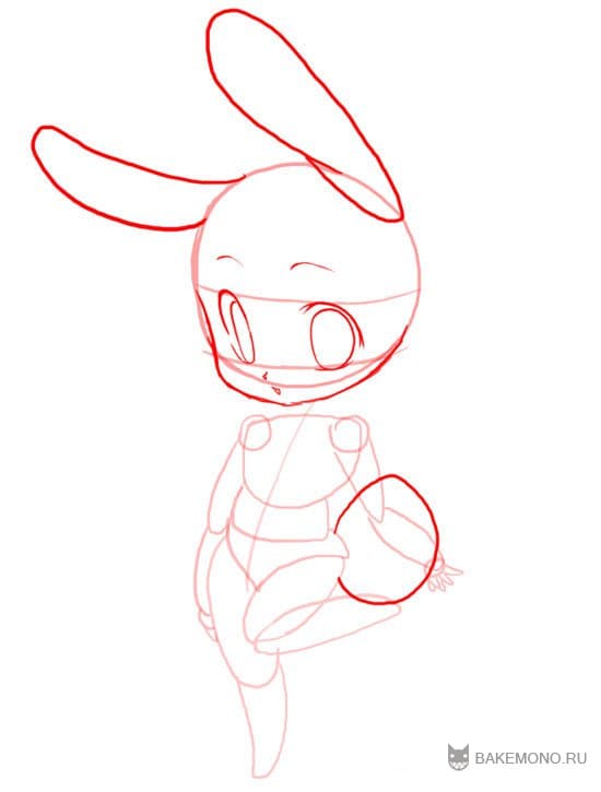 Как нарисовать кролика Чиби