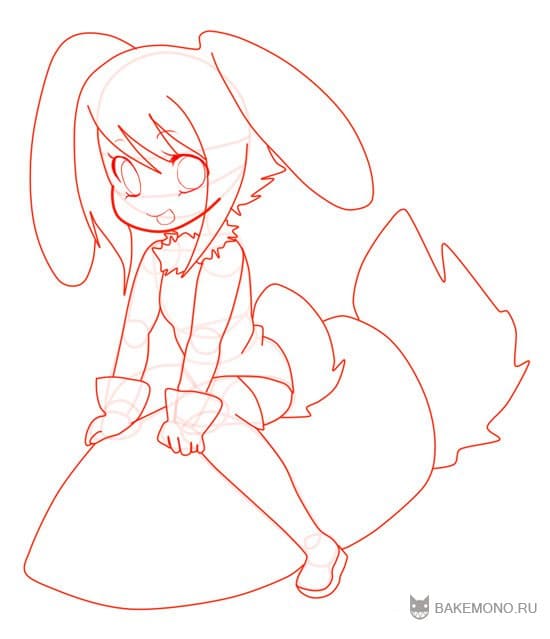Как рисовать чиби кролика