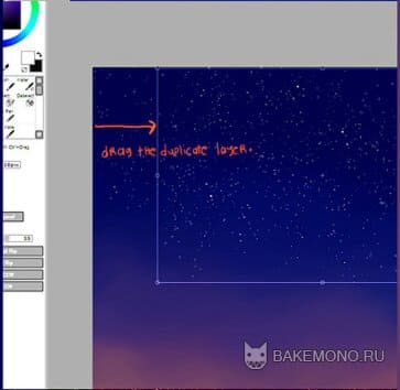 Как рисовать ночное небо в Paint Tool SAI