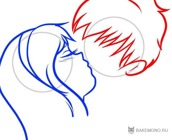 Как рисовать поцелуй | аниме поцелуй