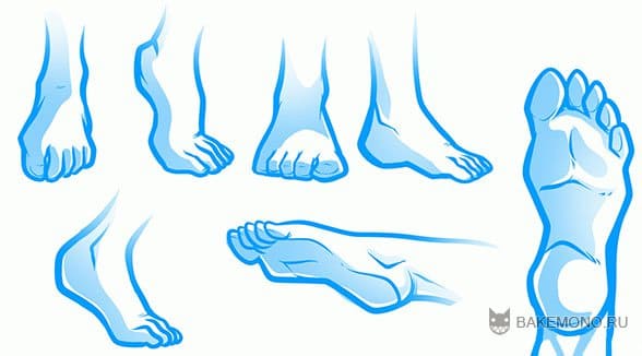 Как рисовать ступни