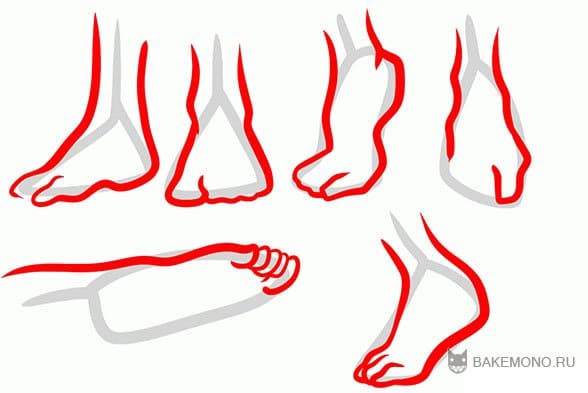 Как рисовать ступни