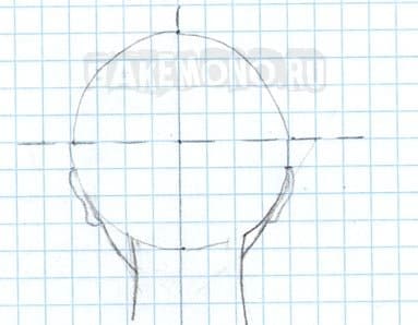 Рисуем карандашом Голова вид сзади